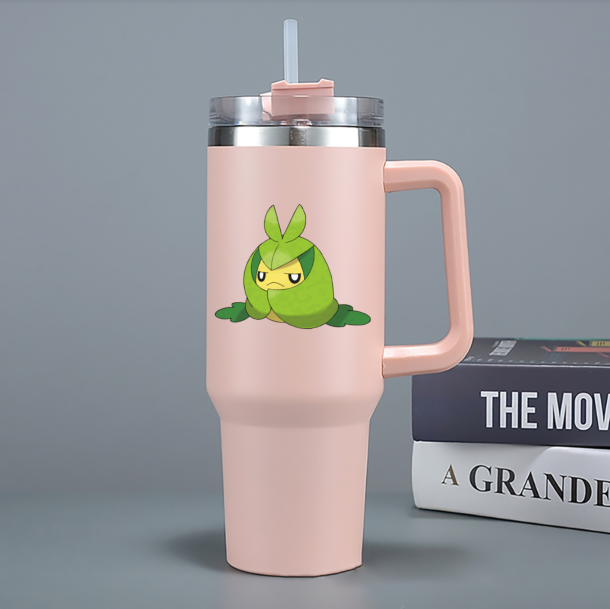 （画像用） ポケットモンスター Pokémon 1200mL車用タンブラー - クリスタルステッカー（プラスチックストロー付き）